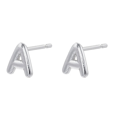 1 Pair Simple Style Letter Copper Plating 18k Gold Plated Ear Studs