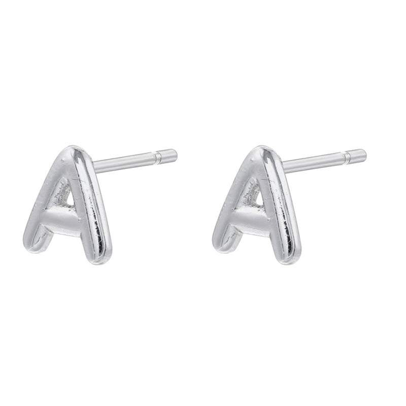 1 Pair Casual Elegant Simple Style Letter Copper Plating 18k Gold Plated Ear Studs