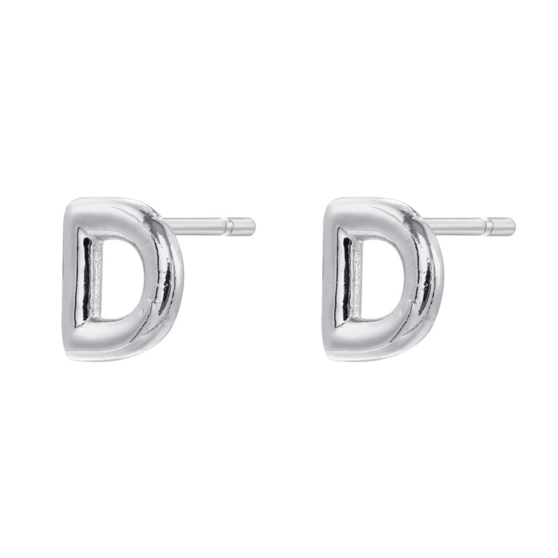 1 Pair Casual Elegant Simple Style Letter Copper Plating 18k Gold Plated Ear Studs