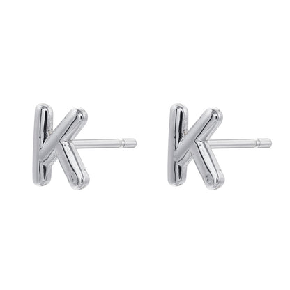 1 Pair Simple Style Letter Copper Plating 18k Gold Plated Ear Studs