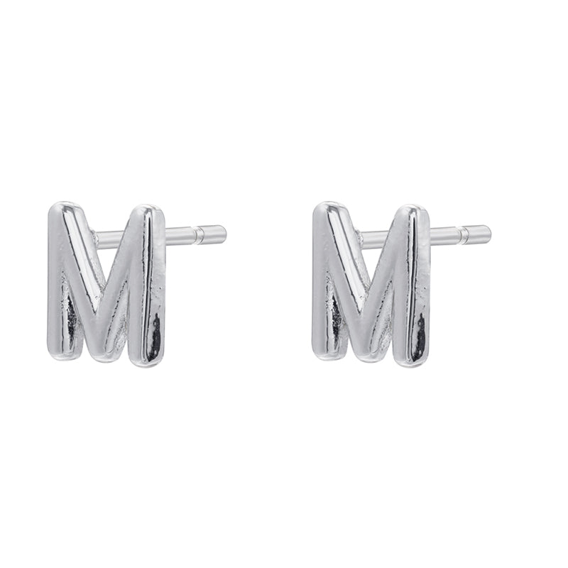 1 Pair Simple Style Letter Copper Plating 18k Gold Plated Ear Studs