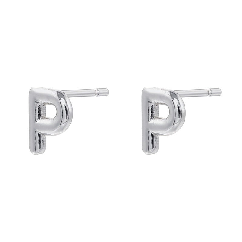 1 Pair Simple Style Letter Copper Plating 18k Gold Plated Ear Studs