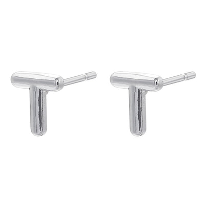 1 Pair Casual Elegant Simple Style Letter Copper Plating 18k Gold Plated Ear Studs