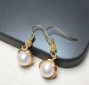 1 Pair Ethnic Style Geometric Copper Inlay Crystal Freshwater Pearl 18k Gold Plated Drop Earrings