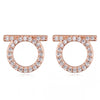 1 Pair Simple Style Round Stainless Steel Inlay Zircon Ear Studs