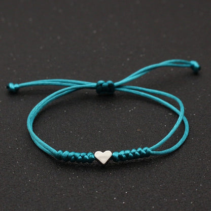 Simple Style Heart Shape Rope Copper Unisex Bracelets