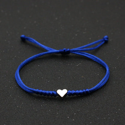 Simple Style Heart Shape Rope Copper Unisex Bracelets