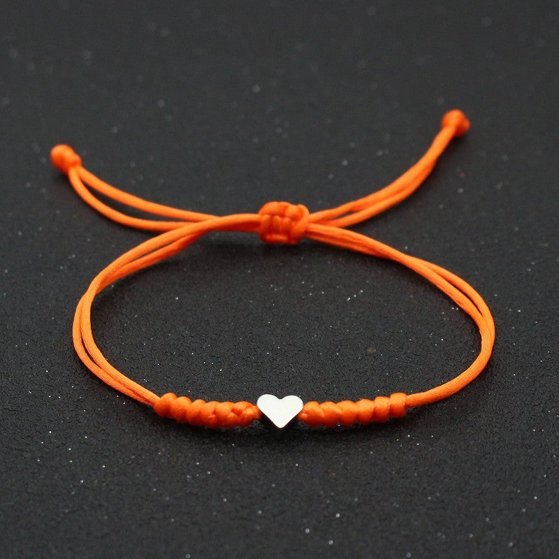 Simple Style Heart Shape Rope Copper Unisex Bracelets