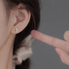 1 Pair Basic Simple Style Flower Sterling Silver Inlay Zircon Ear Studs