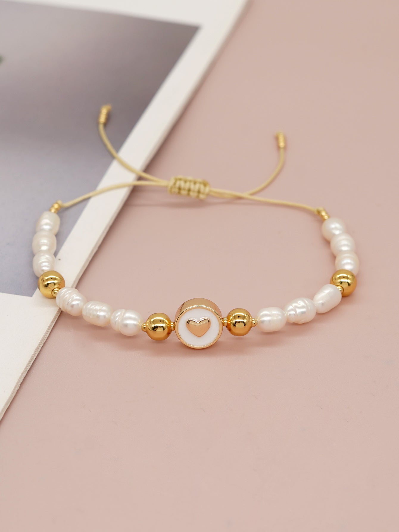 Simple Style Commute Flower Glass Copper Wholesale Bracelets