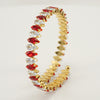 Streetwear Solid Color Stainless Steel Inlay Zircon Bangle