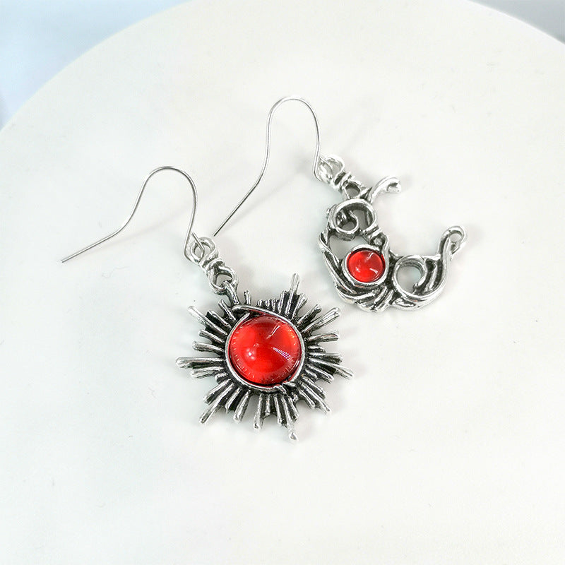 Retro Sun Moon Alloy Women's Drop Earrings