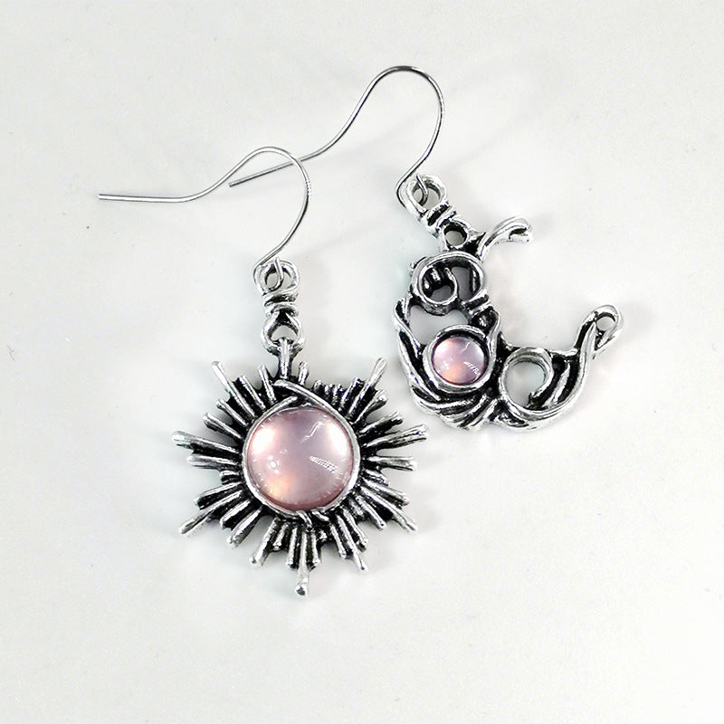 Retro Sun Moon Alloy Women's Drop Earrings