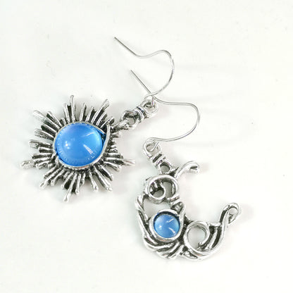 Retro Sun Moon Alloy Women's Drop Earrings