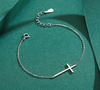 Wholesale Simple Style Cross Sterling Silver Bracelets