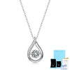 Simple Style Round Sterling Silver Inlay Moissanite Pendant Necklace