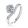 Lady Crown Sterling Silver Moissanite Open Ring In Bulk