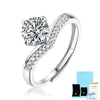 Lady Crown Sterling Silver Moissanite Open Ring In Bulk