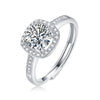 Sweet Square Sterling Silver Moissanite Open Ring In Bulk