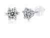 1 Piece Casual Geometric Sterling Silver Plating Inlay Moissanite Ear Studs