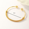 Elegant Simple Style Round Stainless Steel Plating 18k Gold Plated Bangle