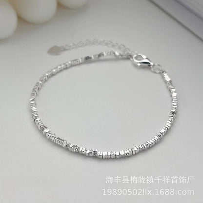 1 Piece Simple Style Solid Color Sterling Silver Plating Bracelets