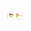 1 Pair Sweet Heart Shape Sterling Silver Plating White Gold Plated Gold Plated Ear Studs