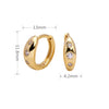 1 Pair Vintage Style Circle Sterling Silver Plating Inlay Zircon White Gold Plated Gold Plated Earrings