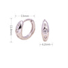 1 Pair Vintage Style Circle Sterling Silver Plating Inlay Zircon White Gold Plated Gold Plated Earrings