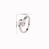 Wholesale Simple Style Cross Letter Sterling Silver White Gold Plated Gold Plated Open Ring