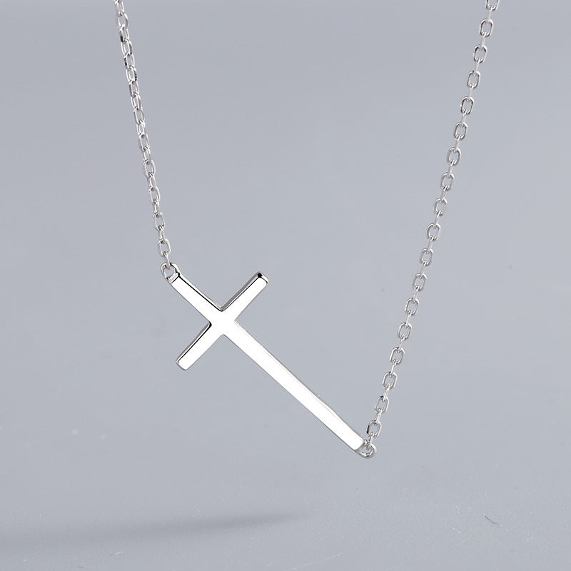 Wholesale Basic Retro Cross Sterling Silver Necklace