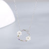 Wholesale Sweet Wreath Sterling Silver Zircon Necklace