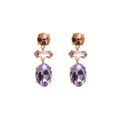 Elegant Luxurious Sweet Water Droplets Alloy Rhinestone Plating Inlay Rhinestones Gold Plated Women's Drop Earrings