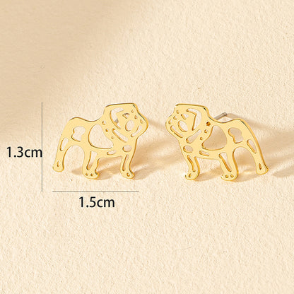 Simple Style Dog Alloy Plating Women's Ear Studs