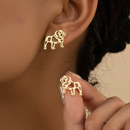 Simple Style Dog Alloy Plating Women's Ear Studs