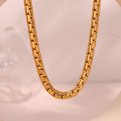 Simple Style Solid Color Stainless Steel Plating 18k Gold Plated Bracelets Necklace