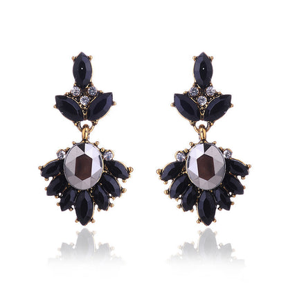 Glam Lady Geometric Alloy Plating Inlay Acrylic Resin Women's Drop Earrings