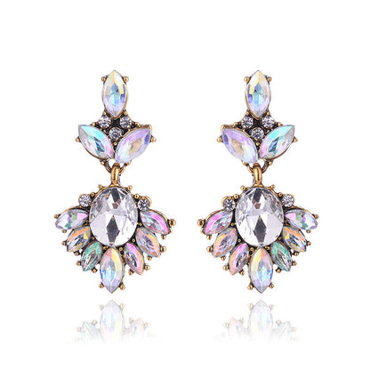 Glam Lady Geometric Alloy Plating Inlay Acrylic Resin Women's Drop Earrings