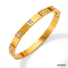 Elegant Glam Square Stainless Steel Plating Inlay Zircon Bangle