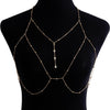 Wholesale Jewelry Simple Style Solid Color Metal Rhinestones Body Chain