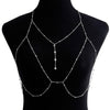 Wholesale Jewelry Simple Style Solid Color Metal Rhinestones Body Chain