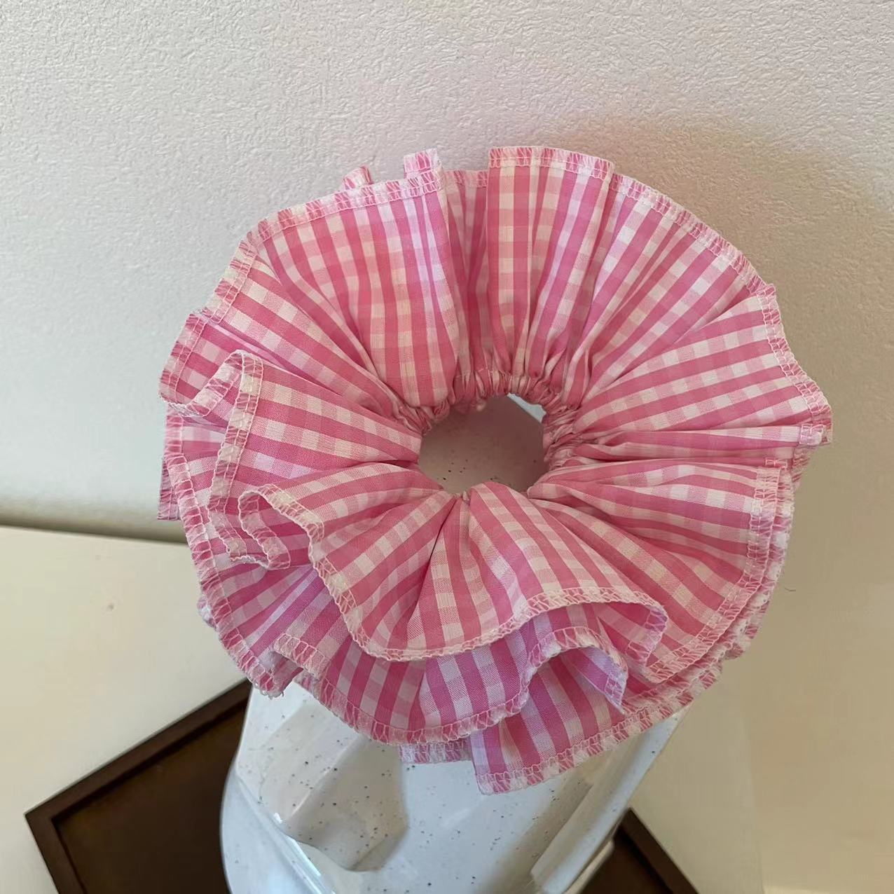 Preppy Style Color Block Cloth Handmade Hair Tie