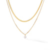 Simple Style Commute Solid Color Titanium Steel Beaded Plating 18k Gold Plated Layered Necklaces Pendant Necklace