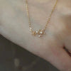 Wholesale Simple Style Flower Sterling Silver Zircon Necklace