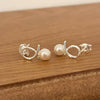 1 Pair Lady Water Droplets Baroque Pearls Sterling Silver Ear Studs