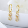 1 Pair Simple Style Solid Color Inlay Sterling Silver Rhinestones Drop Earrings