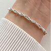 Wholesale Simple Style Solid Color Sterling Silver Bracelets