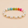 Sweet Cross Imitation Pearl Soft Clay Wholesale Bracelets