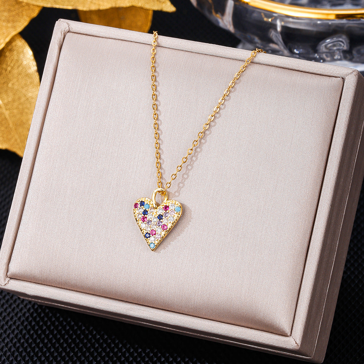 Elegant Letter Dreamcatcher Heart Shape Stainless Steel Plating Inlay Artificial Pearls Zircon Pendant Necklace