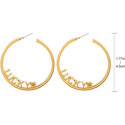 Simple Style Streetwear Solid Color Metal Copper Plating Hollow Out Inlay Zircon 18k Gold Plated Gold Plated Silver Plated Women's Earrings